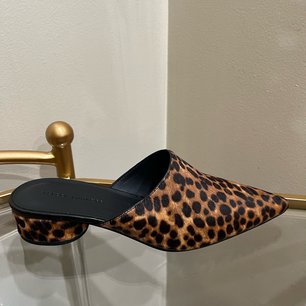 Rebecca Minkoff Mule in Leopard Calf Brand New with box Size 8.5 M